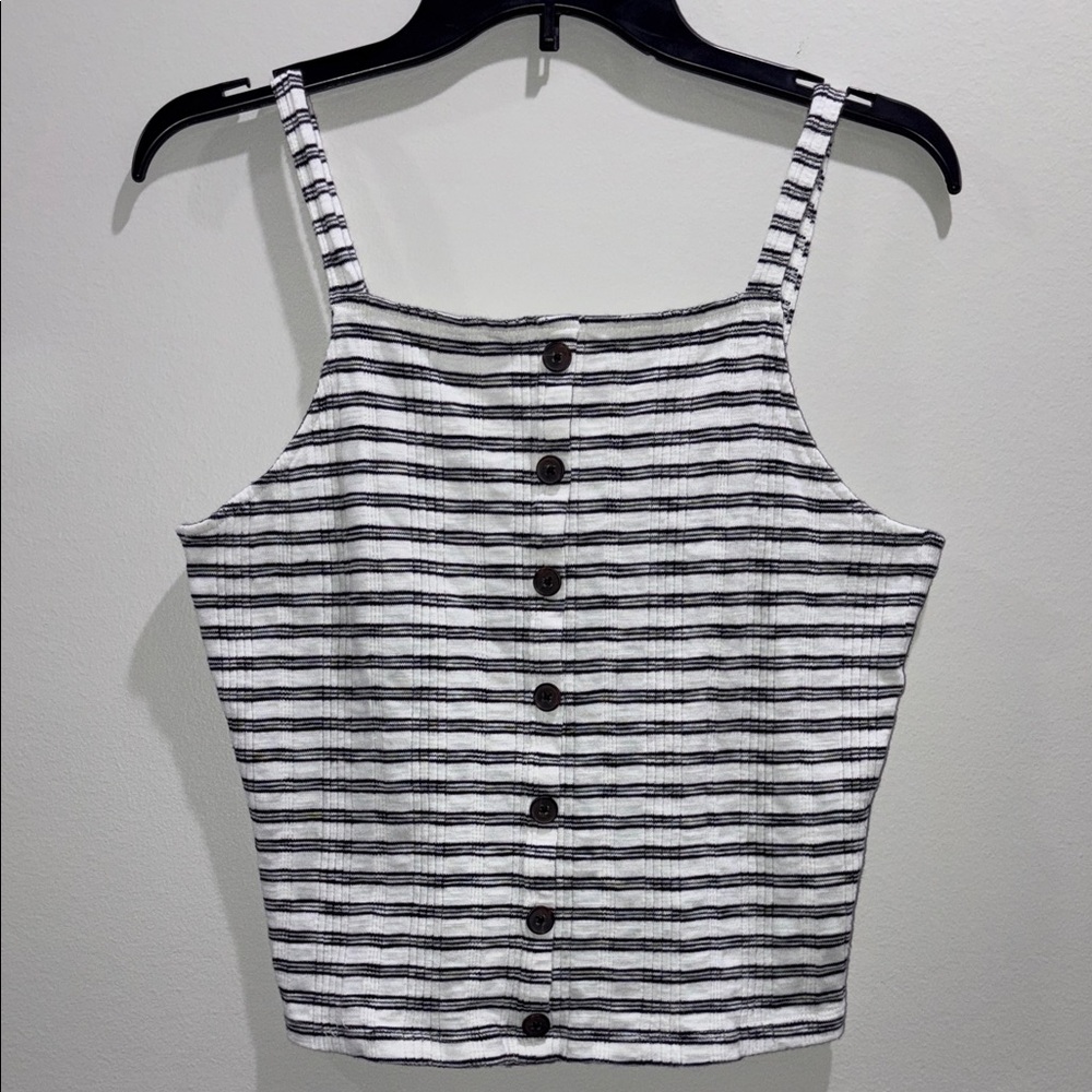 American Eagle Outfitters Black and White Striped Camisole